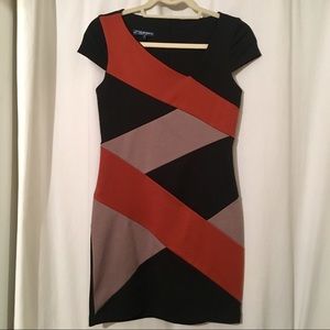 Blue Sand color-block stretchy Dress